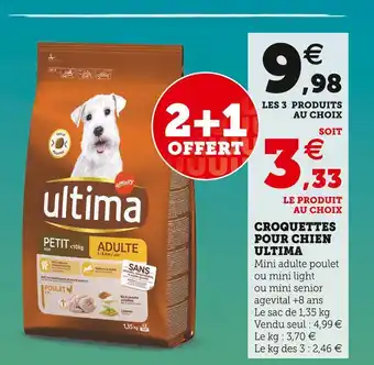 Super U Ultima croquettes pour chien offre