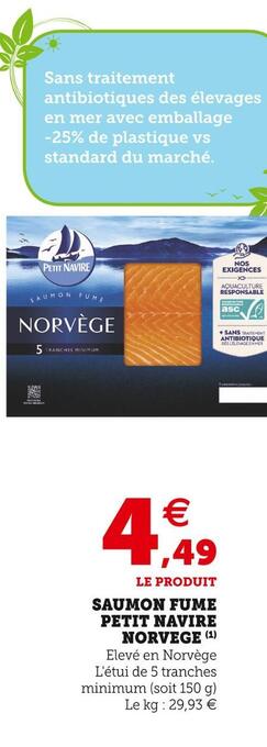 Super U Petit navire saumon fume offre