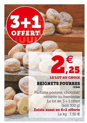 Super U Beignets fourres offre