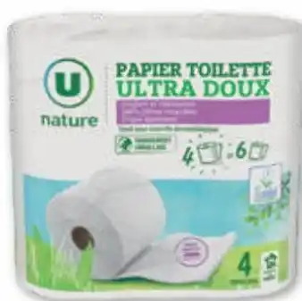 Super U Papier toilette ultra doux u nature offre