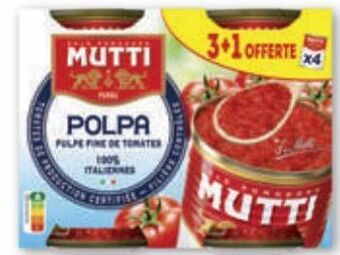 Super U Pulpe de tomate fine mutti offre