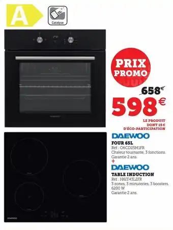 Four 65l + table induction