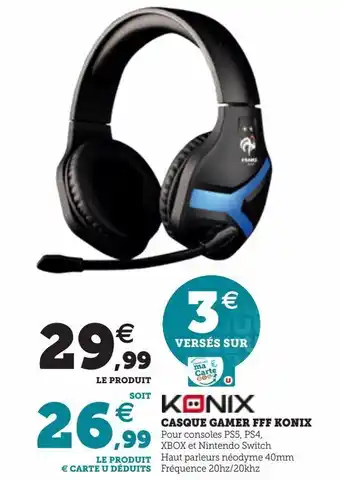 Casque gamer fff konix