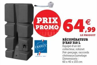 Recuperateur d'eau 310 l
