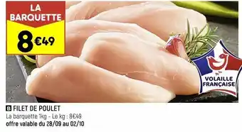 Leader Price Filet de poulet offre