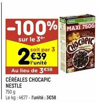 Leader Price Céréales chocapic nestlé offre