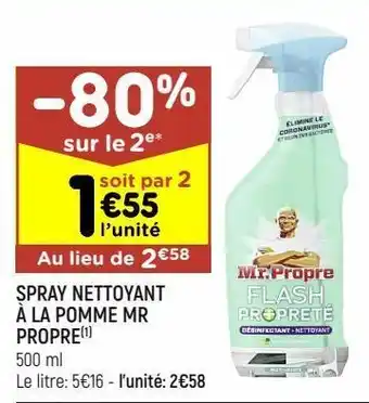 Spray nettoyant à la pomme mr propre