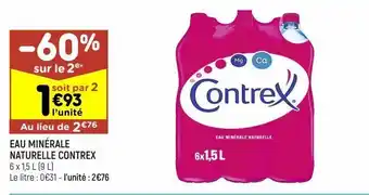 Leader Price Eau minérale naturelle contrex offre