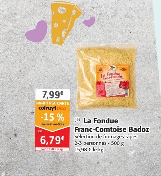 Promo La fondue badoz chez Colruyt