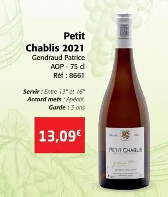 Colruyt Petit chablis 2021 offre