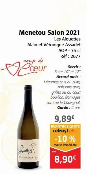 Colruyt Menetou salon 2021 offre