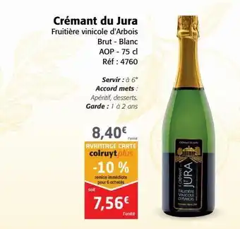 Colruyt Crémant du jura offre
