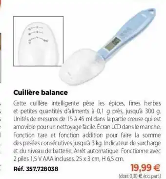 Cuillère balance