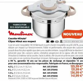 Cocotte-miniute clipso minut eco respect moulinex