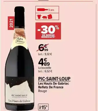 Carrefour Contact Les hauts de babriac reflets de france rouge pic-saint-loup offre