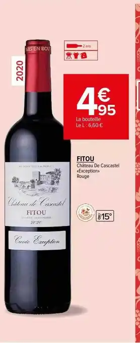 Chùteau de cascastel «exception» rouge fitou