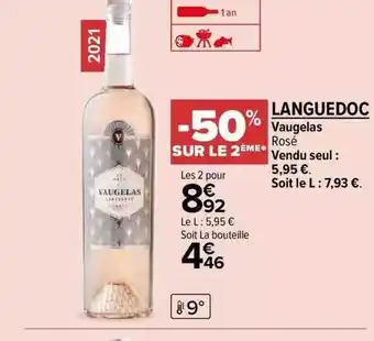 Carrefour Contact Vaugelas rosé languedoc offre