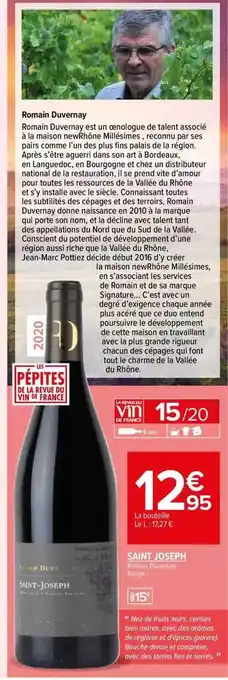 Romain duvernay rouge saint joseph
