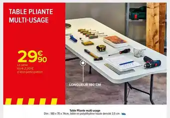 Carrefour Market Table pliante multi-usage offre