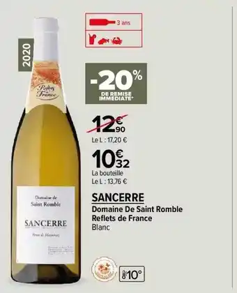 Domaine de saint romble reflets de france blanc sancerre