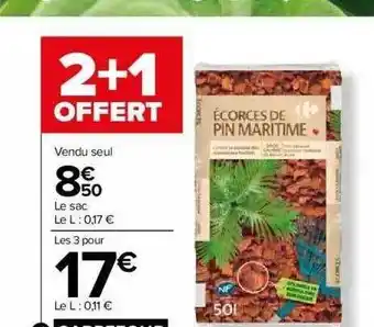 Carrefour Market Sac écorces de pin maritime offre