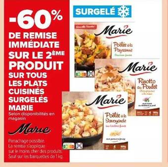 Carrefour Market Plats cuisinés surgelés marie offre