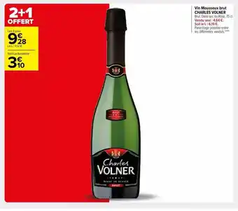 Carrefour Market Vin mousseux brut charles volner offre