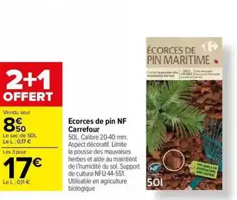 Écorces de pin nf carrefour