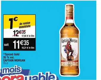 Cora x Carrefour Spiced gold 35% vol. captain morgan offre