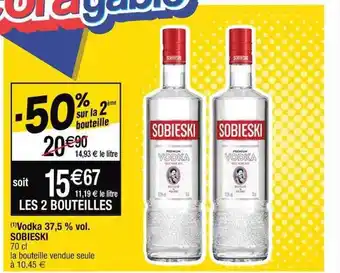 Cora x Carrefour Vodka 37,5% vol. sobieski offre