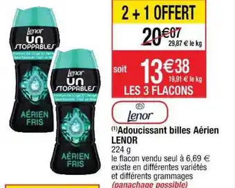 Cora x Carrefour Adoucissant billes aérien lenor offre