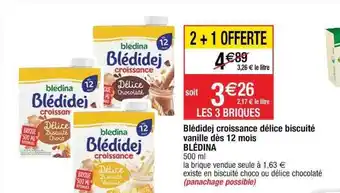 Cora x Carrefour Blédidej croissance délice biscuité vanille dès 12 mois blédina offre