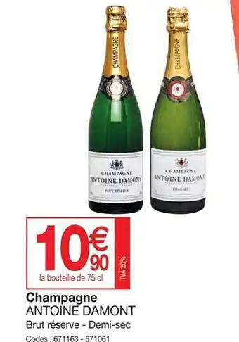 Promocash Champagne antoine damont offre