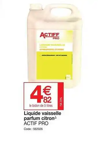 Promocash Liquide vaisselle parfum citron actif pro offre