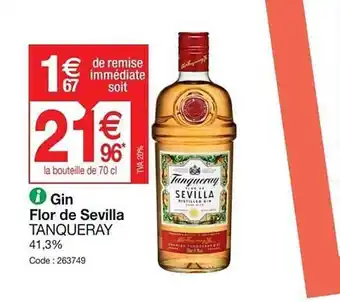 Promocash Gin flor de sevilla tanqueray offre