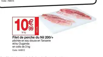 Promocash Filet de perche du nil 200-+ offre