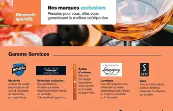 Promocash Gamme services mosbräu, sélection exclusive, éclats d'arômes, champagne larmigny, saxo offre