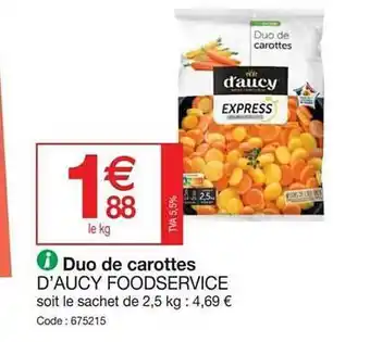 Duo de carottes d'aucy foodservice