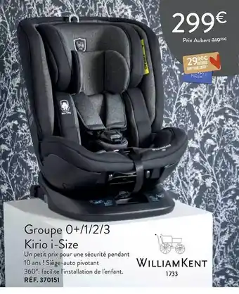 Goupe 0+-1-2-3 kirio i-size william kent 1733