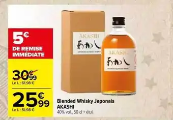 Carrefour Market Blended whisky japonais akashi offre