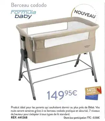 Berceau cododo formula baby