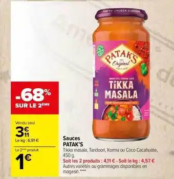 Carrefour Market Sauces patak's offre