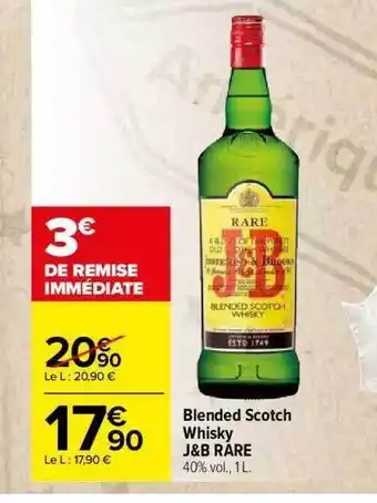 Carrefour Market Blended scotch whisky j&b rare offre