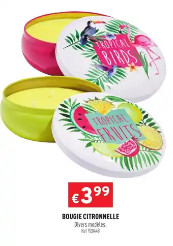 Trafic Bougie Citronnelle offre