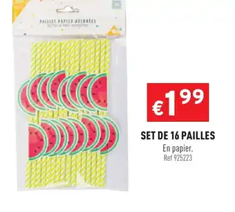 Trafic Set De 16 Pailles offre