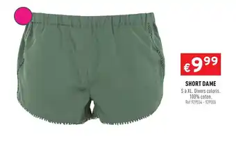 Trafic Short Dame offre