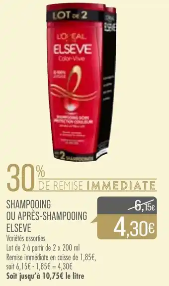 Match Shampooing Ou Après-Shampooing Elseve offre