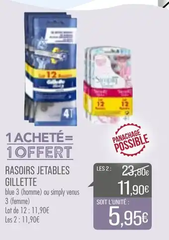 Match Rasoirs Jetables Gillette offre