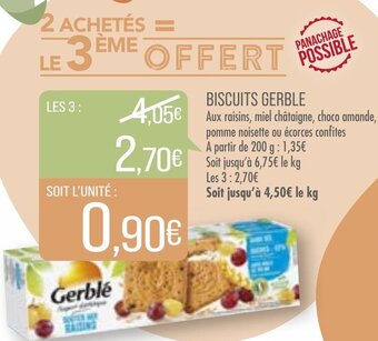 Promo Biscuits Gerble 34 De Remise Immediate Chez U Express