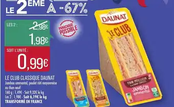 Match Le Club Classique Daunat offre